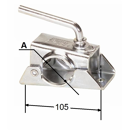 Support coulissant zingué pour roue jockey tube ø 35 A.M.A.