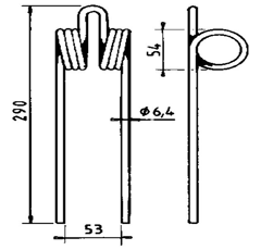 Dent triop pour faneuse VICON - PZ PZ69 adaptable