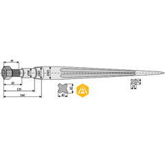 Silozinken für Lader FELLA 122756 Nachbau