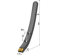 Soc étroit carbure pour déchaumeur POTTINGER 9791.50.070.0 adaptable - BlackSteel©