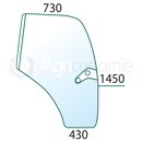 Vitre de porte Dr. pour machine agricole SAME 0.012.1432.0/20 adaptable