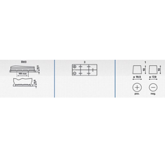 Batterie VARTA Promotive Black I2 12V - 110Ah - P+ en haut à gauche