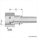 Pressnippel Überwurfmutter InterlockG3/4"-14 DN19IL34BSPIG Alfagomma