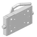 Adapterplatte 220 S30,Lochbild 140 x 80  AGCO-Grau      