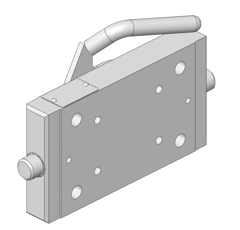 Adapterplatte 220 S30,Lochbild 140 x 80  AGCO-Grau      