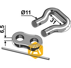 Raccord Ø 11 mm pour chaîne à épandeur adaptable