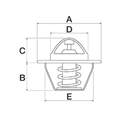 Thermostat Ø 54 mm für Traktor JOHN DEERE - LANDINI RE69581 - Nachbau