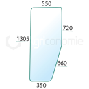 Vitre de porte droite/gauche pour CLAAS/RENAULT 7700017134 adaptable