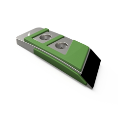 Pointe plate décalée Gauche avec plaquettes carbure et rechargement GOIZIN 10154 adaptable