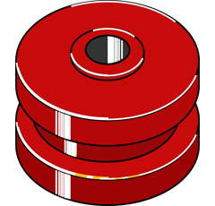 Poulie de guidage pour épandeur BERGMANN 09.480020 adaptable