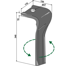 Kreiseleggenzinken - links RHIND1367L RH  Pöttinger / Landsberg