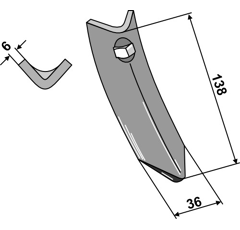 Soc pour cultivateur MARSK-STIG 1010060 adaptable - Blacksteel©