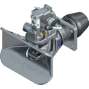 Flanschzugmaul automatisch, 160x100 mm, Ø 38 mm Silber      