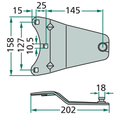 Porte-couteau pour faucheuse DEUTZ-FARH YA-0335K0 adaptable