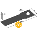 Couteau pour broyeur BIZON S/5930/12-037/0 adaptable - Blacksteel©