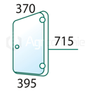 Vitre latérale Dr. pour machine agricole DEUTZ-FAHR 0.012.1436.0 adaptable