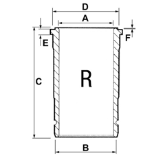 Zylinderlaufbuchse 106,50 x 114,83 mm Traktor JOHN DEERE R131575 Nachbau