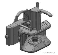 Zugmaul automatisch,W= 241 S30, Ø 38 mm Bolzen, CH-I, AGCO-Grau, Scharmüller