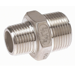 Mamelon double raccord réduit 20 bars inox