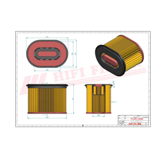 Filtro de aire de seguridad HIFI FILTER SA17449 Adaptable