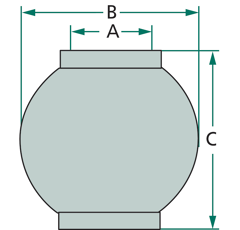 Sphère Ø 32-60 mm Cat.3 adaptable