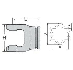 Rillengabel B50930T- 61,0 x 47,0 S5 Benzi