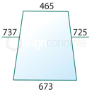 Vitre de porte pour machine agricole FENDT 275500210340 adaptable