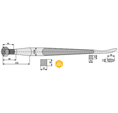 Dent cuillère pour chargeur STOLL 291790 adaptable - Blacksteel©