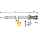 Dent de herse au bore 120 mm collet carré - adaptable - Blacksteel©