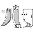 Fräsmesser - rechts 1570 Eberhardt by Muzzi