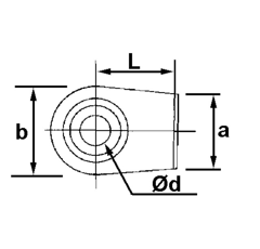 Rotule plate à souder Ø 28 mm adaptable