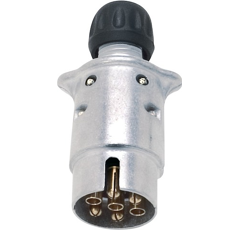 Prise aluminium 7 plots mâles 95 mm - JAEGER ERICH