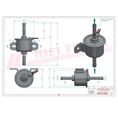 Filtre à gasoil adaptable HIFI FILTER MO5001