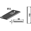 Couteau rotatif pour broyeur AGRIA AS620KM adaptable - Blacksteel©