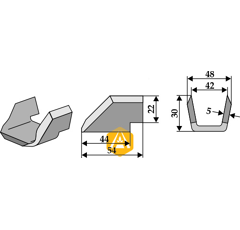 Contre-lame pour chargeur WALKER 10000485 adaptable - Blacksteel©