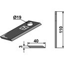 Couteau pour broyeur AGRIA 479045-AG adaptable - Blacksteel©