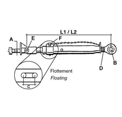 Stabilisateur 640 x 830 mm - Ø 28 x 25,4 mm
