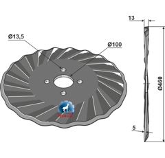 Coutre Ø 460 - 135 mm pour charrue adaptable - BlackSteel©