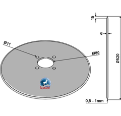 Coutre NIAUX pour charrue MASSEY FERGUSON MF3940268 adaptable