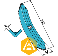 Soc 255 x 50 mm adaptable - BlackSteel©