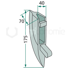 Clavette pour soc pour semoir GASPARDO G22270397 adaptable 