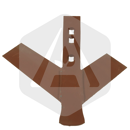 Soc triangulaire droite 360 mm adaptable