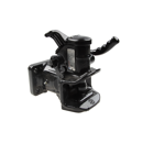 Flanschzugmaul automatisch, 140x80 mm, Ø 38 mm Schwarz      