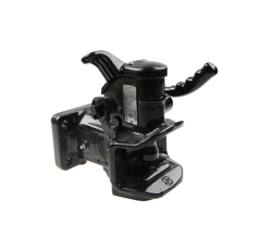 Flanschzugmaul automatisch, 140x80 mm, Ø 38 mm Schwarz      