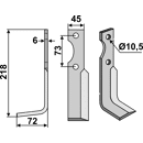 Fräsmesser Links 218 x 45 Eurogreen Nachbau