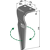 Dent droite pour herse rotative FERABOLI 7U00008 adaptable - Blacksteel©