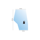 Vitre porte droite bombée pour tracteur MASSEY FERGUSON 3902124M1 adaptable