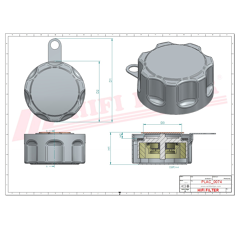 Filtre d'aération adaptable HIFI FILTER TCO499
