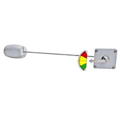 Füllstandanzeige 1.000 mm, aus Edelstahl,mit Flansch und Kunststoffschwimmer