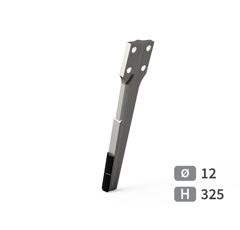 Dent de herse rotative Gauche 2 plaquettes carbure 4 trous EBERHARDT 300327 adaptable